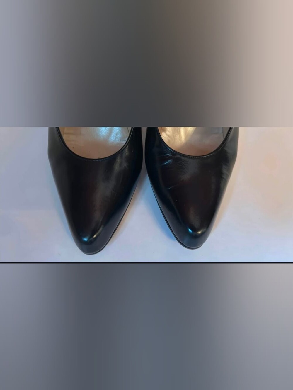 Vintage Charles Jourdan Women's Black Leather Pumps. Made in France. Size 8M - Picture 3 of 13